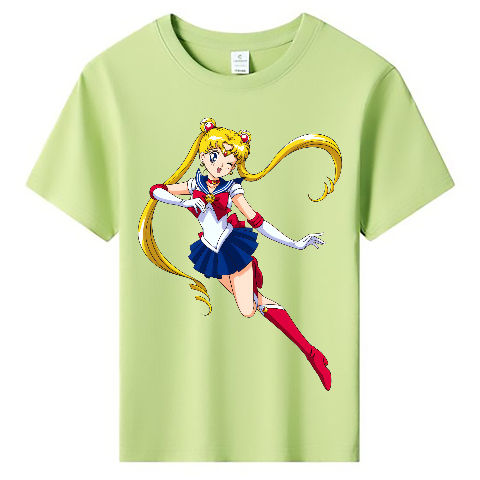 （画像用） 美少女戦士セーラームーン 月野 うさぎ つきの うさぎ Sailor Moon Tsukino Usagi 綿100％キッズTシャツ（フロントプリント）